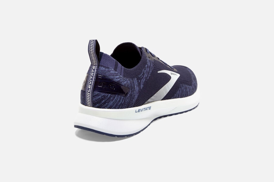 Brooks Running Shoes Mens Navy/Grey/White - Levitate 4 Road - 6318-SCGOX